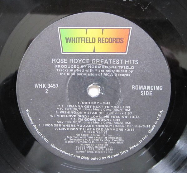 Rose Royce : Greatest Hits (LP, Comp, Los)