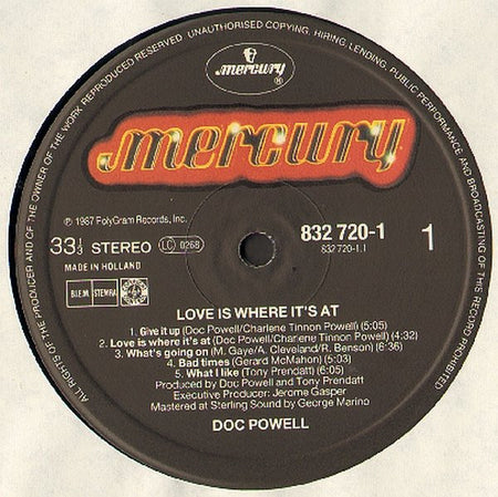 Doc Powell : Love Is Where It's At (LP, Album)