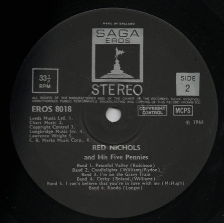 Red Nichols And His Five Pennies : Red Nichols And His Five Pennies (LP, Mono)