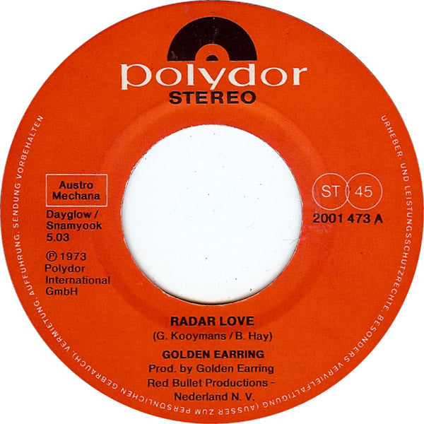 Golden Earring : Radar Love (7", Single)