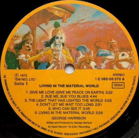 George Harrison : Living In The Material World (LP, Album, Gat)