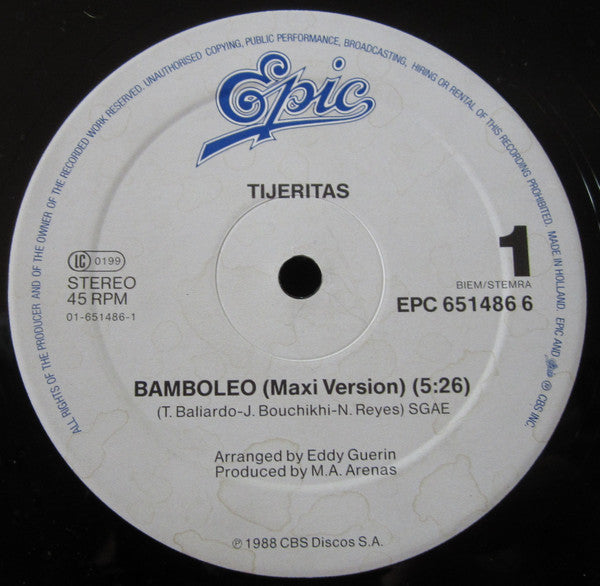 Tijeritas : Bamboleo (12", Maxi)