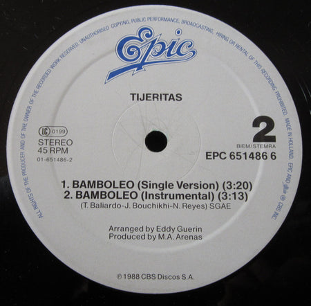 Tijeritas : Bamboleo (12", Maxi)