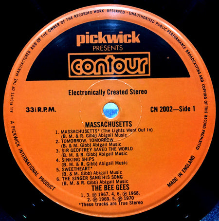 Bee Gees : Massachusetts (LP, Comp, RE)