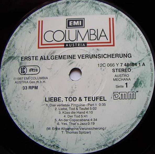 EAV (Erste Allgemeine Verunsicherung) : Liebe, Tod & Teufel (Teil 1) (LP, Album)