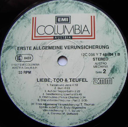 EAV (Erste Allgemeine Verunsicherung) : Liebe, Tod & Teufel (Teil 1) (LP, Album)