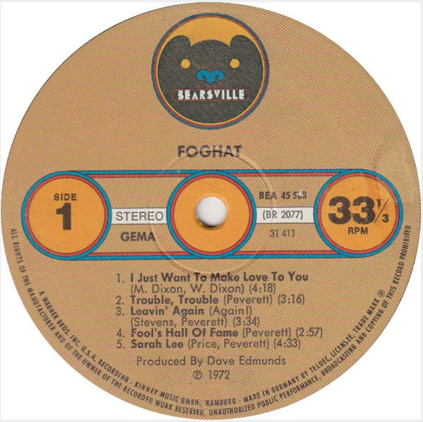Foghat : Foghat (LP, Album)