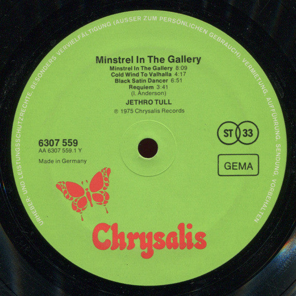 Jethro Tull : Minstrel In The Gallery (LP, Album)
