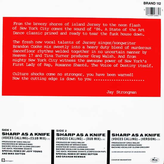 Brandon Cooke : Sharp As A Knife (Voices Calling) (12")