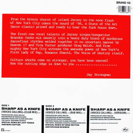 Brandon Cooke : Sharp As A Knife (Voices Calling) (12")