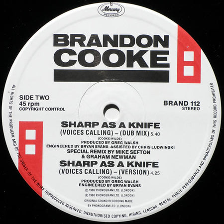 Brandon Cooke : Sharp As A Knife (Voices Calling) (12")