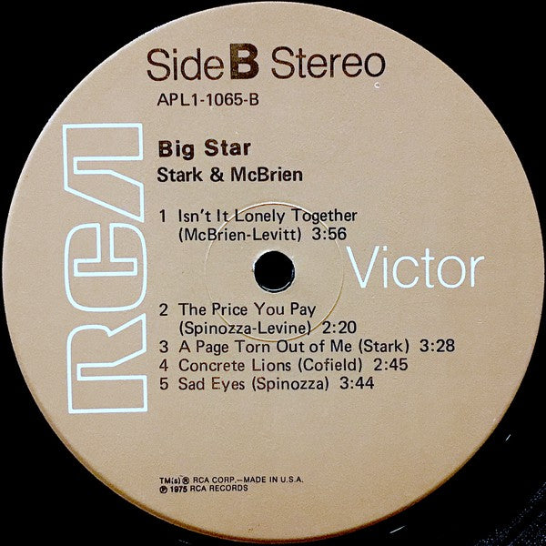 Stark & McBrien : Big Star (LP, Album)