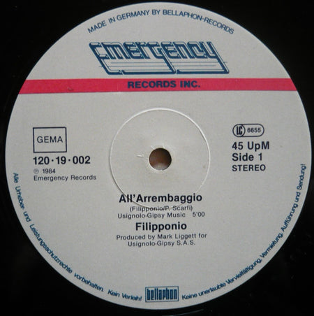 Filipponio : All' Arrembaggio (12")