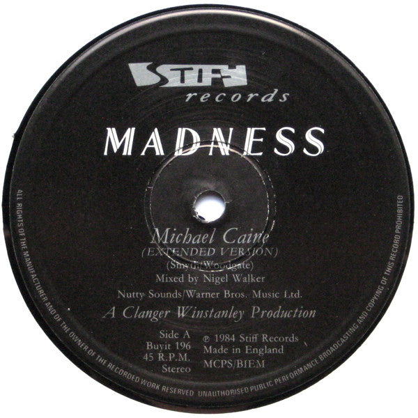 Madness : Michael Caine (12", PRS)