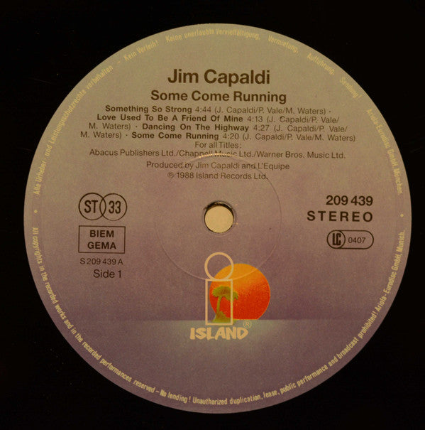 Capaldi* : Some Come Running (LP, Album)