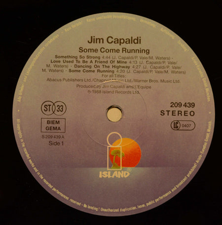 Capaldi* : Some Come Running (LP, Album)
