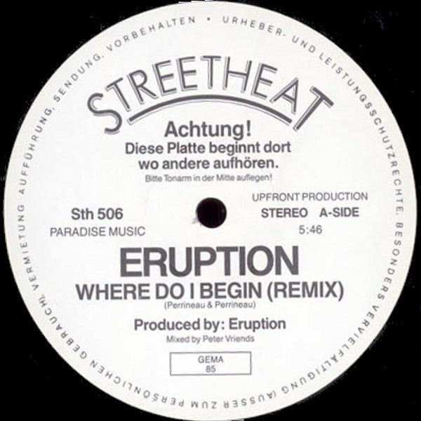 Eruption (4) : Where Do I Begin (12", Rev)