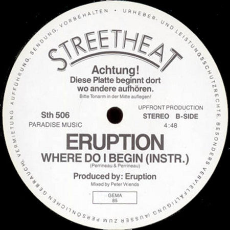 Eruption (4) : Where Do I Begin (12", Rev)