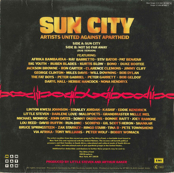 Artists United Against Apartheid : Sun City (12", Maxi)