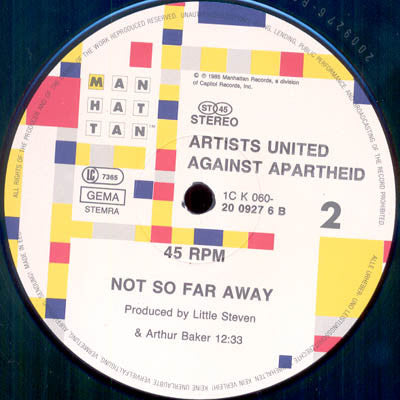 Artists United Against Apartheid : Sun City (12", Maxi)