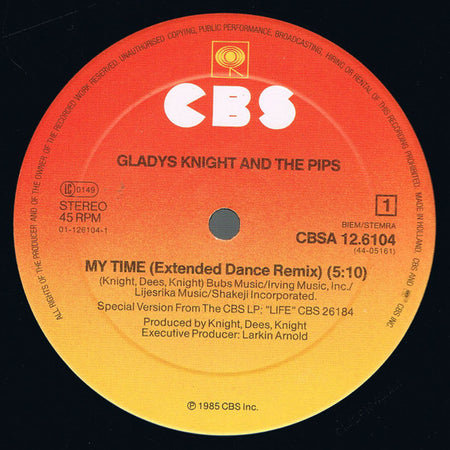 Gladys Knight And The Pips : My Time (12")