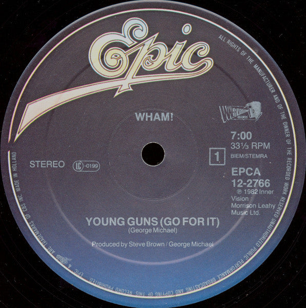 Wham! : Young Guns (Go For It) (12", Single)