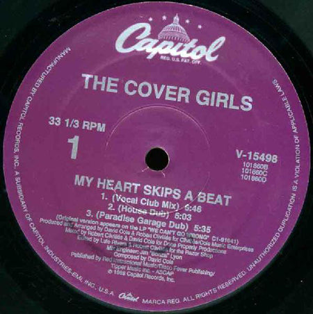 The Cover Girls : My Heart Skips A Beat (12", Single)