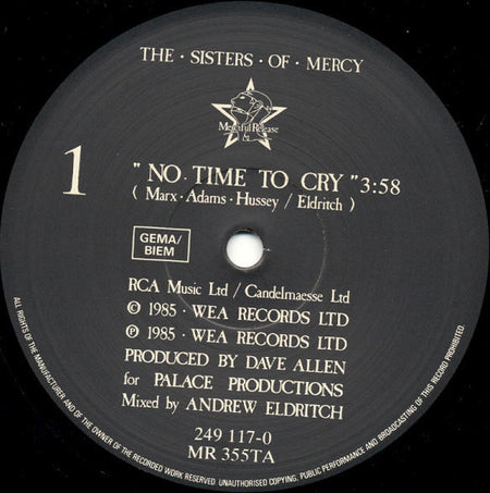 The Sisters Of Mercy : No Time To Cry (12", Thi)