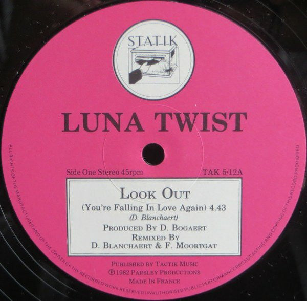 Luna Twist : Look Out (You're Falling In Love Again) (12", Maxi)