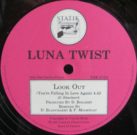 Luna Twist : Look Out (You're Falling In Love Again) (12", Maxi)