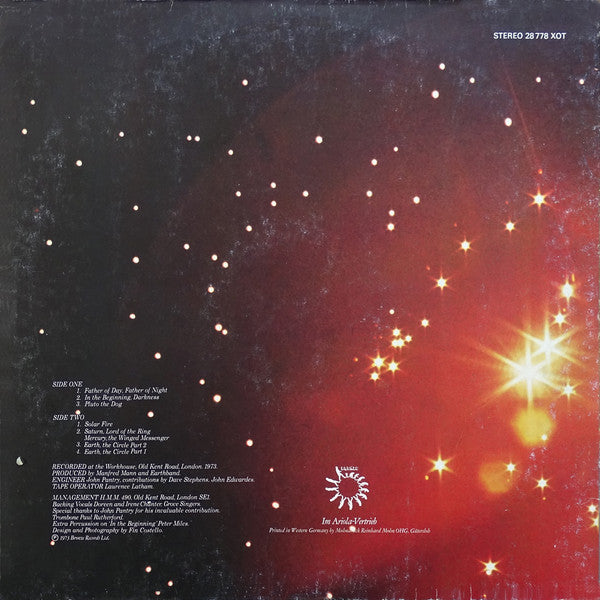 Manfred Mann's Earth Band : Solar Fire (LP, Album, RE, Gat)