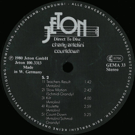 Charly Antolini : Countdown (LP, Album, Ltd, dir)