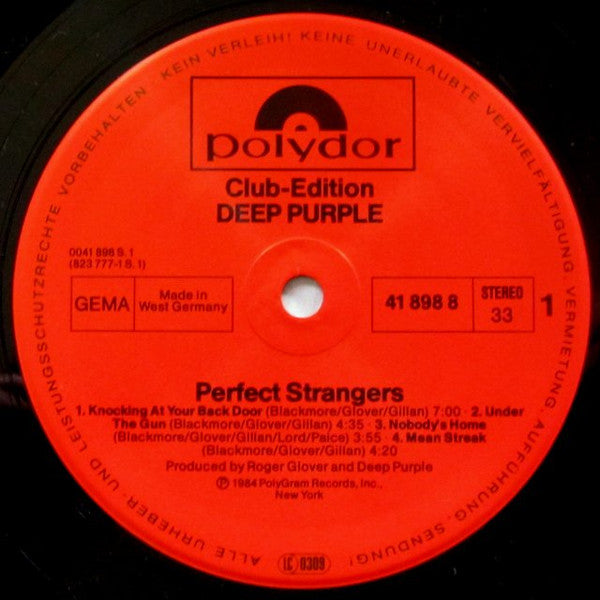 Deep Purple : Perfect Strangers (LP, Album, Club)