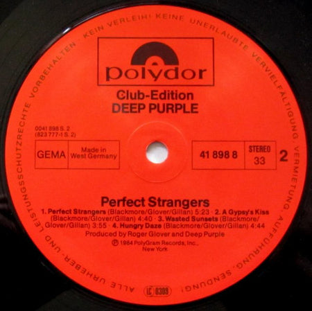 Deep Purple : Perfect Strangers (LP, Album, Club)