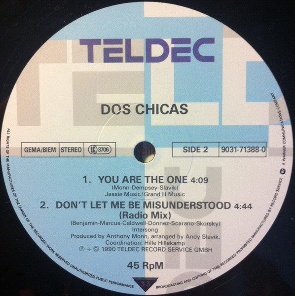 Dos Chicas : Don't Let Me Be Misunderstood  (12", Maxi)