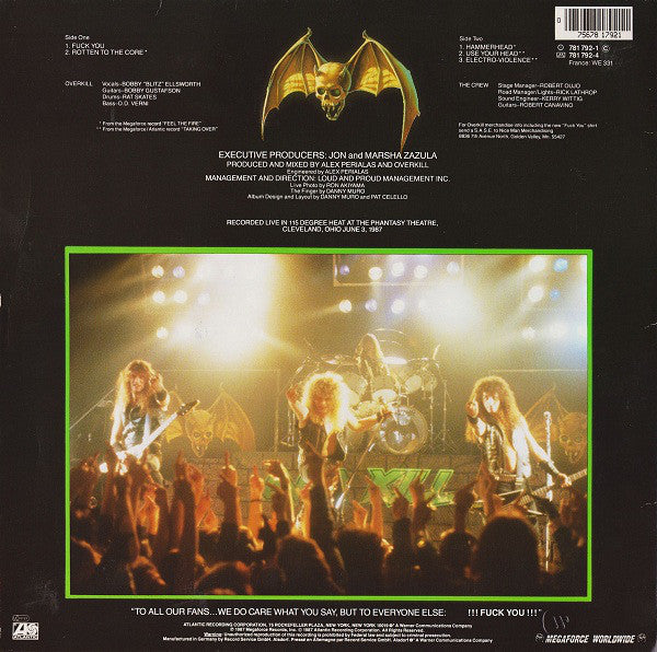 Overkill : !!!Fuck You!!! (12", EP)