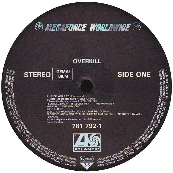 Overkill : !!!Fuck You!!! (12", EP)