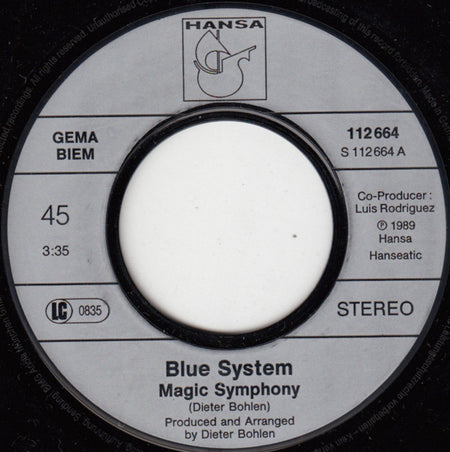Blue System : Magic Symphony (7", Single)