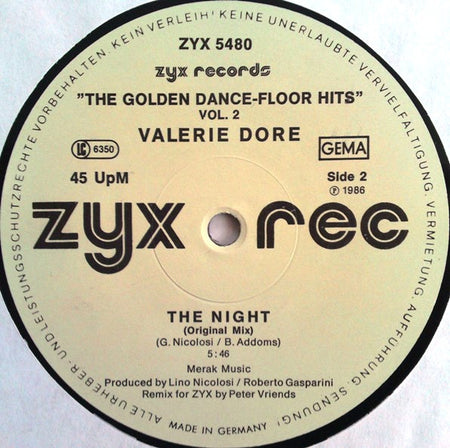 Valerie Dore : It's So Easy In The Night To Get Closer (Valerie Dore Megamix) / The Night (12", Maxi, P/Mixed)