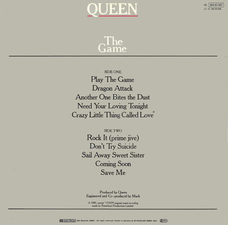 Queen : The Game (LP, Album)