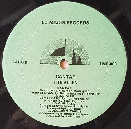 Tito Allen : Cantar (LP, Album)