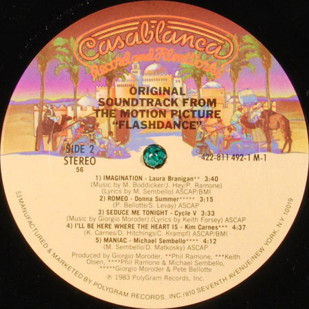 Various : Flashdance (Original Soundtrack From The Motion Picture) (LP, Album, 56 )