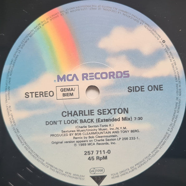 Charlie Sexton : Don't Look Back (12")