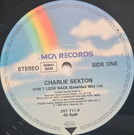 Charlie Sexton : Don't Look Back (12")