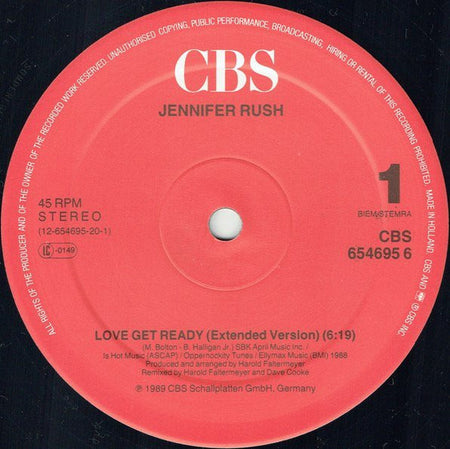 Jennifer Rush : Love Get Ready (12")