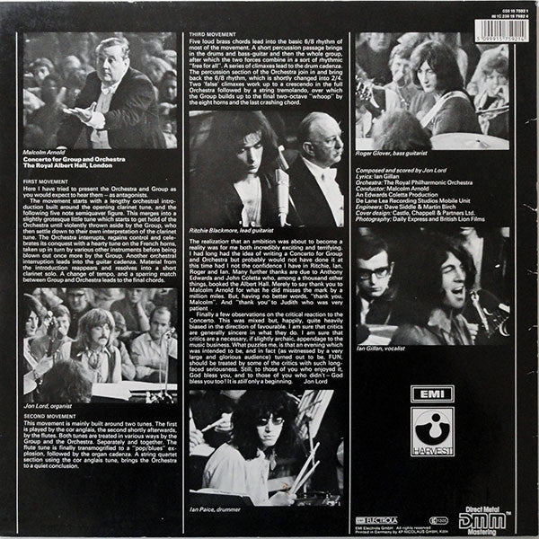 Deep Purple, Royal Philharmonic Orchestra Conducted by Malcolm Arnold : Concerto For Group And Orchestra (LP, Album, RE, RM)