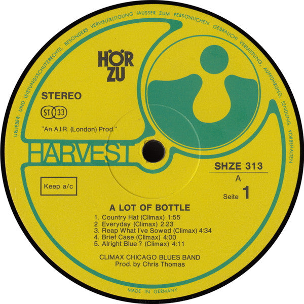 Climax Blues Band : A Lot Of Bottle (LP, Album)
