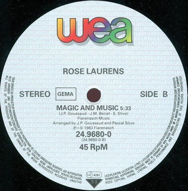 Rose Laurens : Mamy Yoko (12", Single)