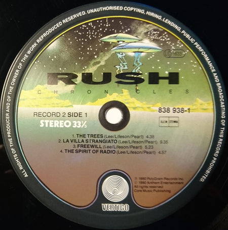 Rush : Chronicles (3xLP, Comp)