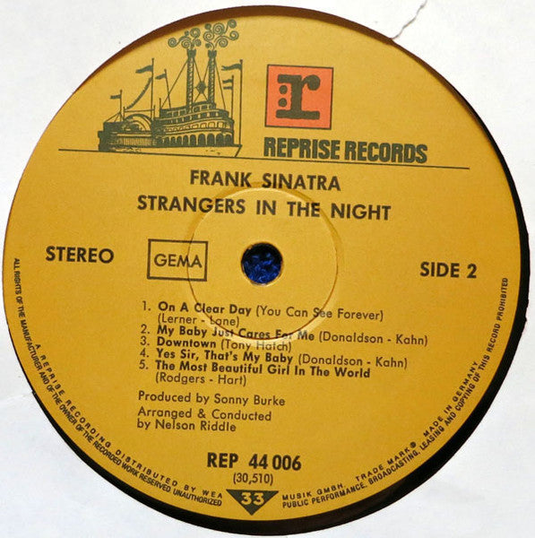 Frank Sinatra : Strangers In The Night (LP, Album, RP)